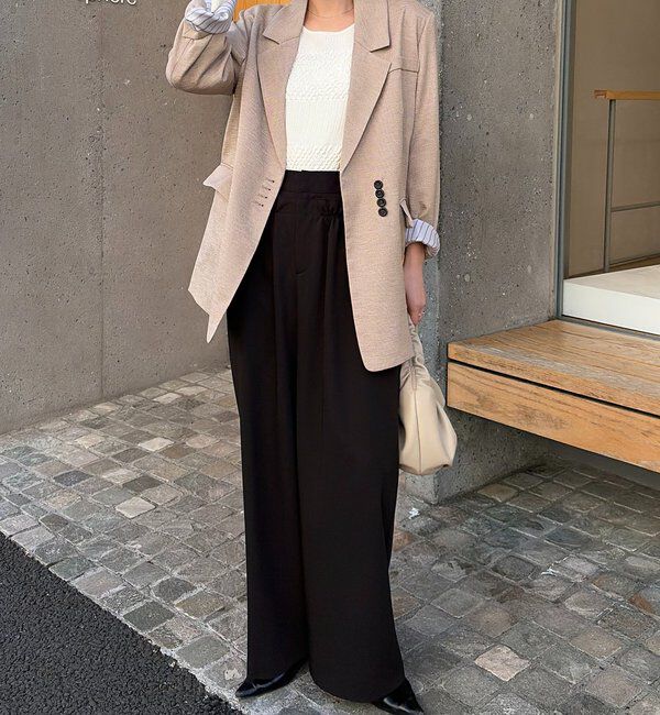  「【サイズ展開あり】〈C.L〉リネンタッチテーラードジャケット」|テーラードジャケット|