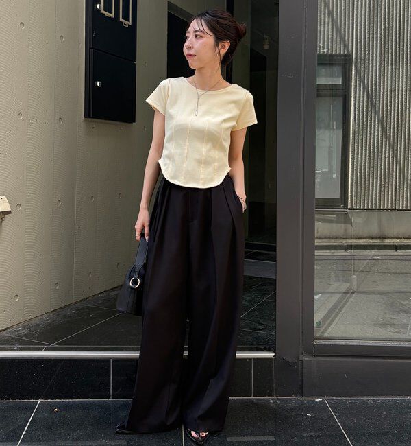  「【新色イエロー・ブラウン】コルセットT」|Tシャツ・カットソー|