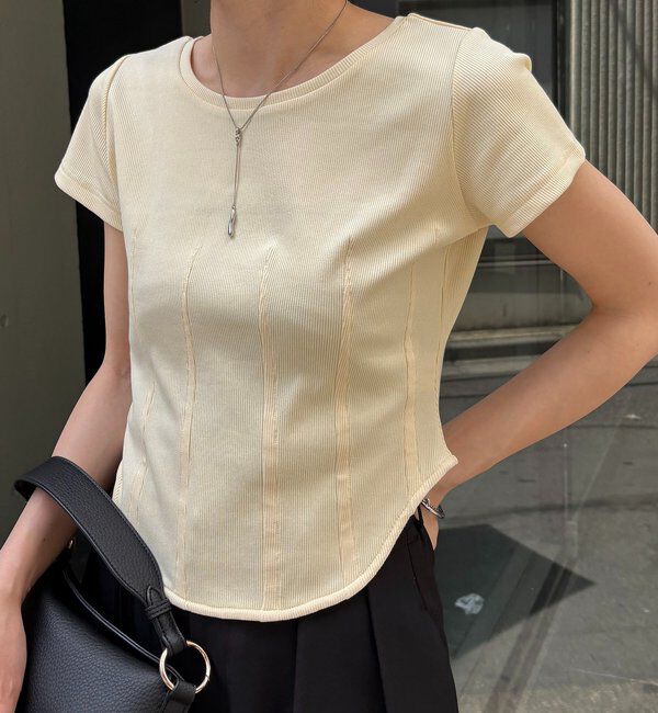  「【新色イエロー・ブラウン】コルセットT」|Tシャツ・カットソー|