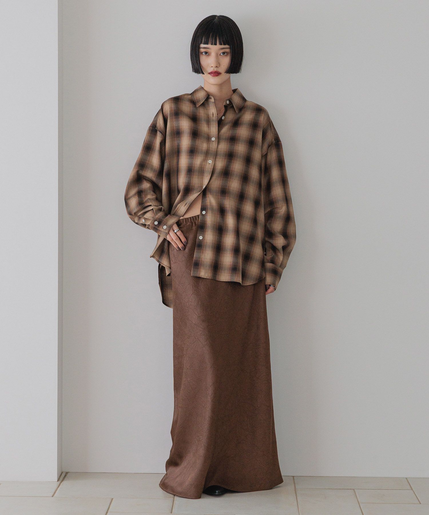 LOWRYS FARM「アソートチェックＢＩＧシャツ」|シャツ・ブラウス|