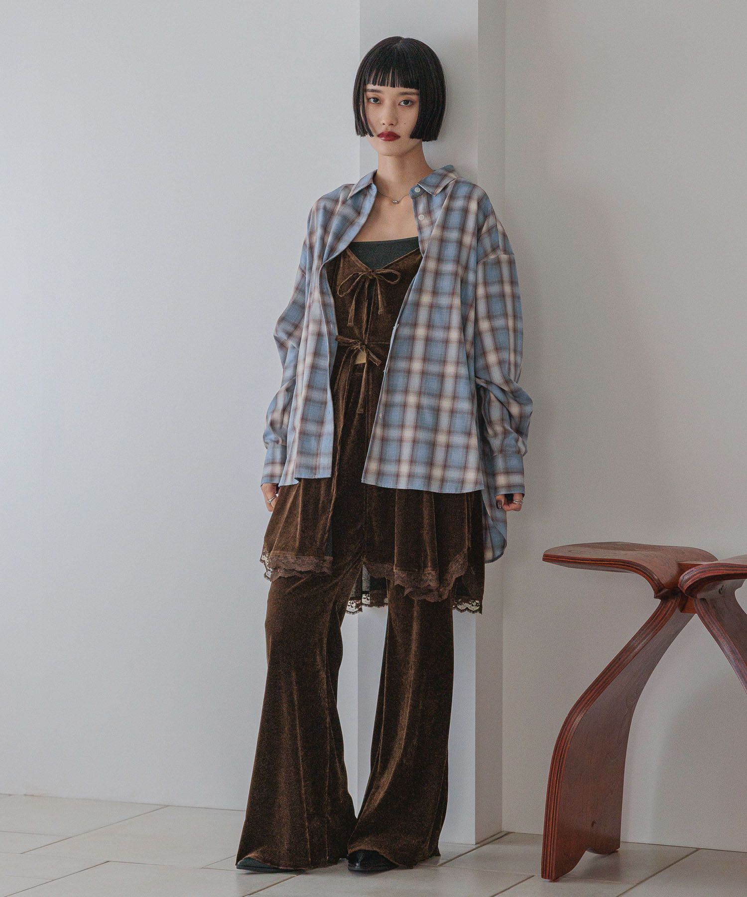 LOWRYS FARM「アソートチェックＢＩＧシャツ」|シャツ・ブラウス|