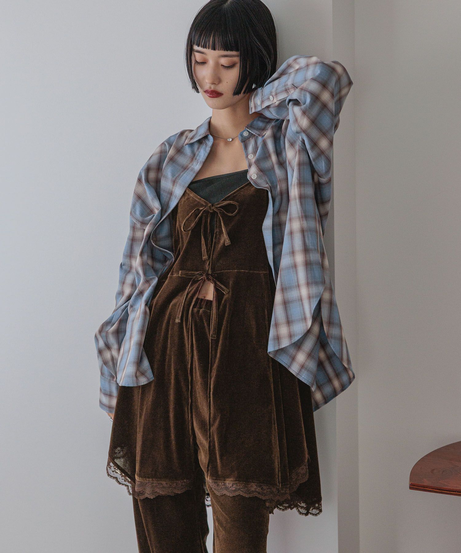 LOWRYS FARM「アソートチェックＢＩＧシャツ」|シャツ・ブラウス|