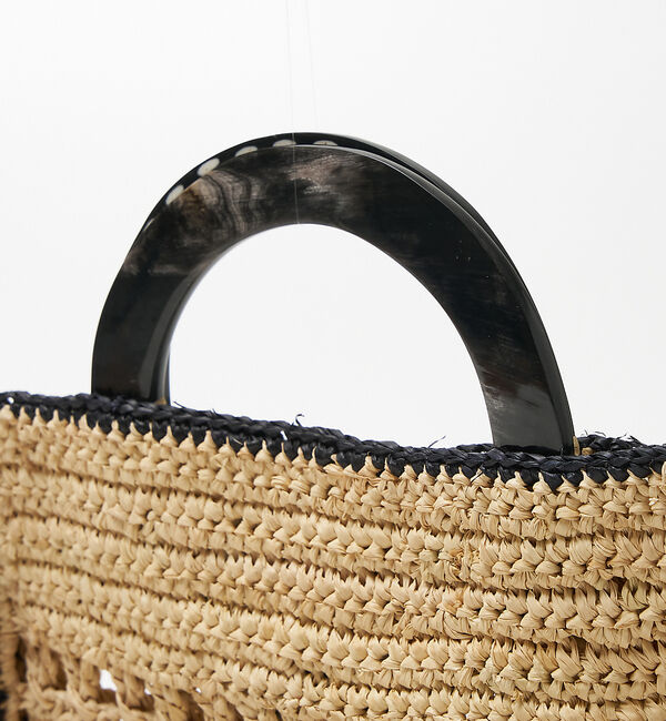 collex「ラフィア透かし編バッグ」|かごバッグ|