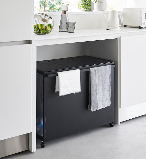 collex「【tower/タワー】蓋付き目隠し分別ダストワゴン 45L 3分別 キッチン ゴ」|食器・キッチングッズ|