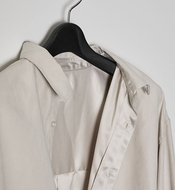 ABAHOUSE「スエードタッチ オーバーサイズ レギュラーカラーシャツ」|シャツ・ブラウス|