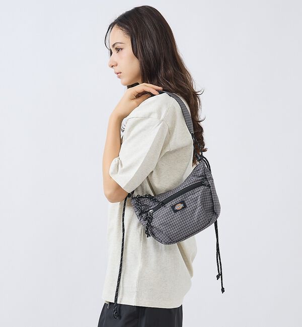 ABAHOUSE「【DICKIES/ディッキーズ】DK ATHLETIC QUICK GRID /」|ショルダー・メッセンジャー|グレー