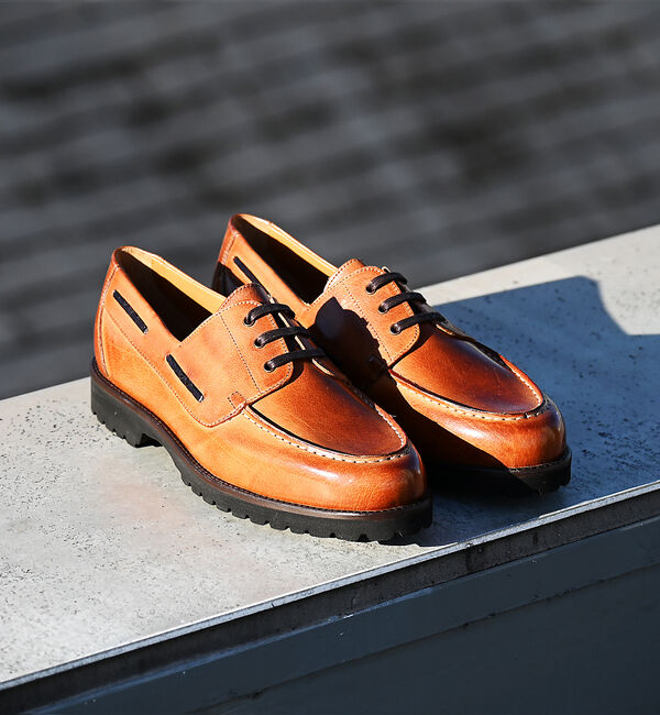 alfredoBANNISTER「【WEB限定】3ホール デッキシューズ」|モカシン|キャメル