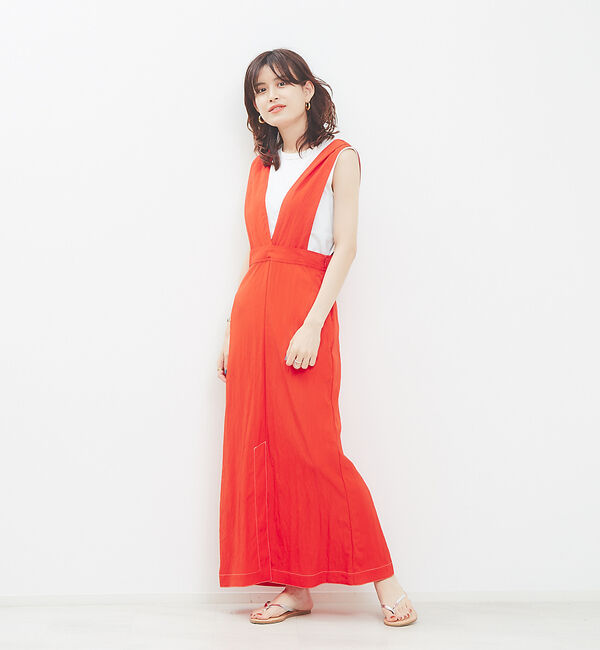 Rouge vif「【CURRENTAGE】2WAYジャンパースカート」|ワンピース|レッド