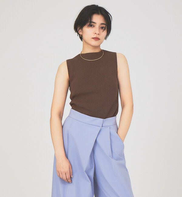 Rouge vif「ノースリーブリブニット」|ニット・セーター|ブラウン