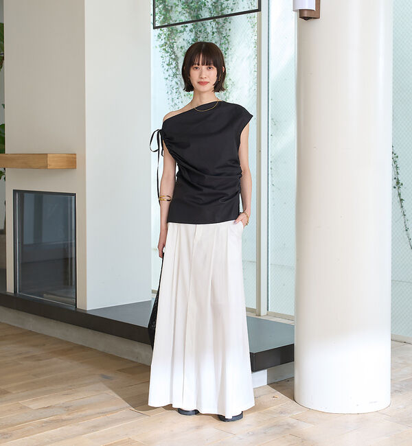 Rouge vif「タックフレアマキシスカート」|スカート|