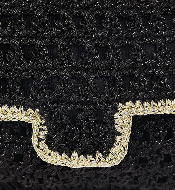 Rouge vif「【Swaraj/スワラージ】手編みのメタリックマクラメBAG / チェーンミニバ」|ショルダー・メッセンジャー|