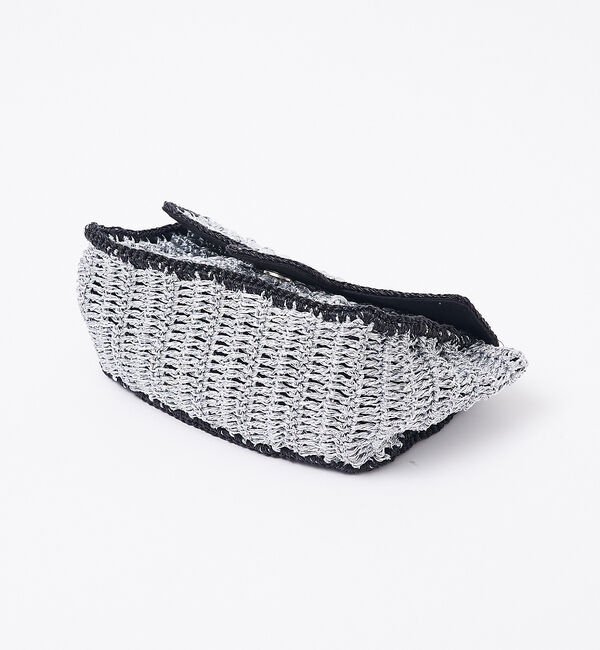 Rouge vif「【Swaraj/スワラージ】手編みのメタリックマクラメBAG / チェーンミニバ」|ショルダー・メッセンジャー|