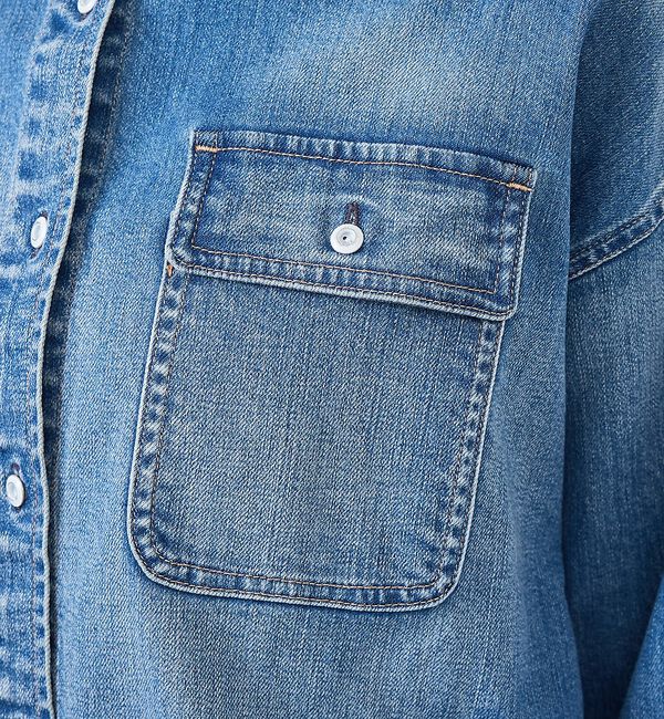 Rouge vif「【Healthy denim / ヘルシーデニム】Almond/デニムシャツ/【」|ブルゾン・スタジャン|