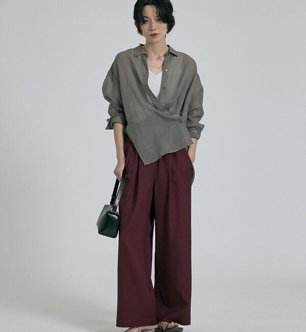 qualite「リネン混レギュラーシャツ【予約】」|シャツ・ブラウス|