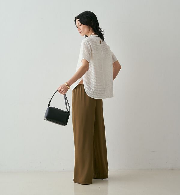 qualite「【セットアップ対応】シアーギンガムブラウス【予約】」|シャツ・ブラウス|