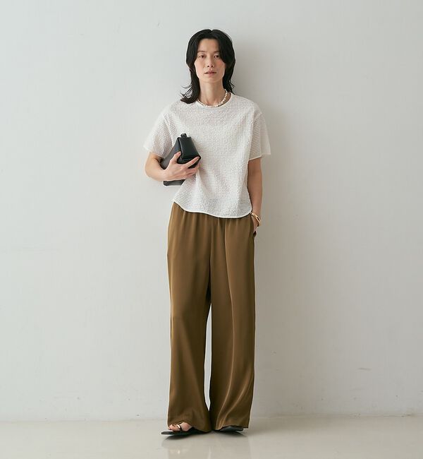 qualite「【セットアップ対応】シアーギンガムブラウス【予約】」|シャツ・ブラウス|