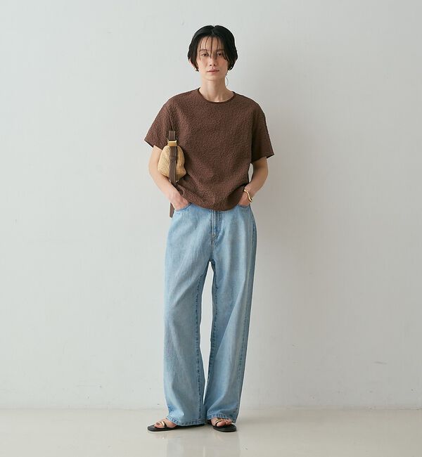 qualite「【セットアップ対応】シアーギンガムブラウス【予約】」|シャツ・ブラウス|