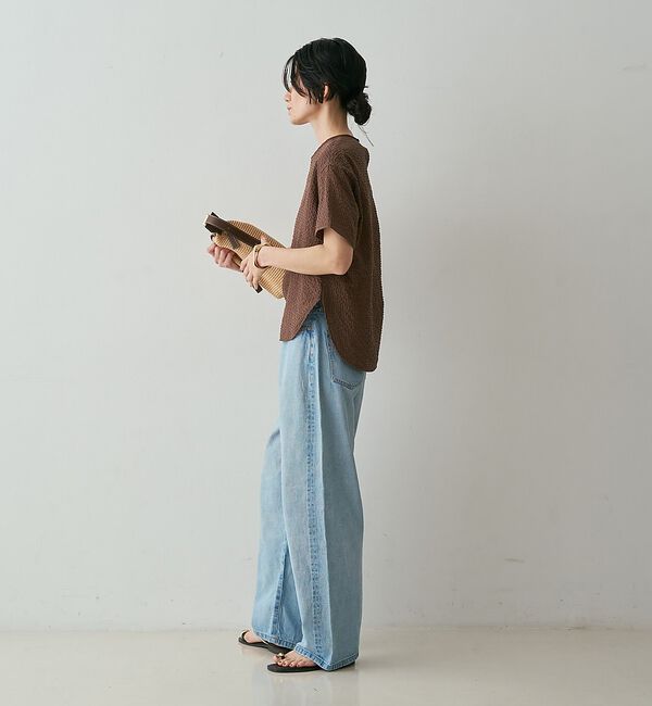 qualite「【セットアップ対応】シアーギンガムブラウス【予約】」|シャツ・ブラウス|