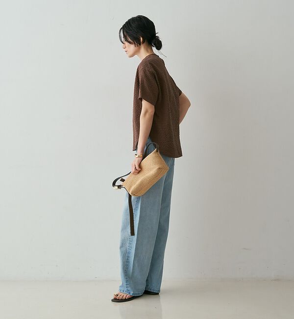 qualite「【セットアップ対応】シアーギンガムブラウス【予約】」|シャツ・ブラウス|