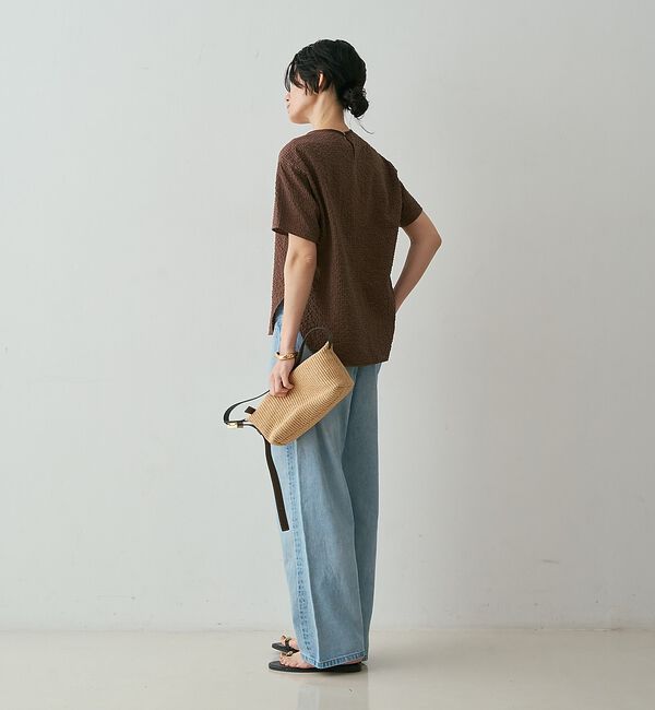 qualite「【セットアップ対応】シアーギンガムブラウス【予約】」|シャツ・ブラウス|