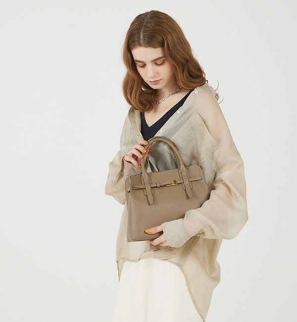 LOWELL things「Belte/レザーベルテッド2WAYトート」|ショルダー・メッセンジャー|