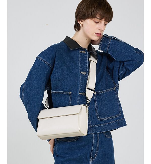 LOWELL things「Stri/レザークロスボディバッグ」|その他|アイボリー