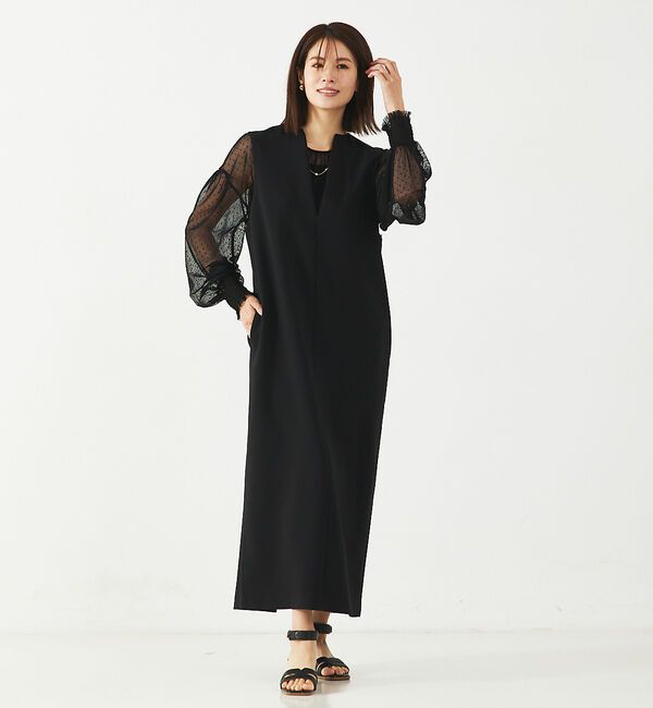 abahouse mavie「チュールブラウス(タンク付き)」|シャツ・ブラウス|