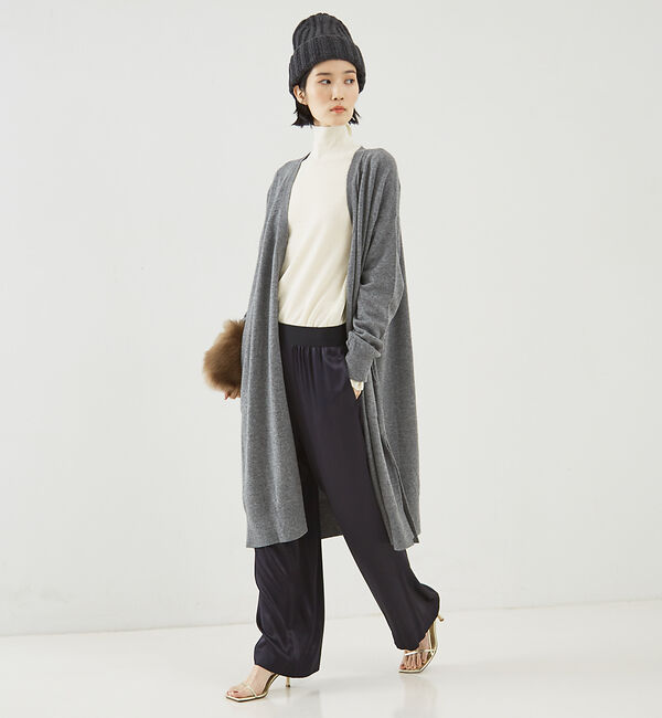 The Store by C' 「【COCUCA】ウールロングカーディガン」|カーディガン|グレー
