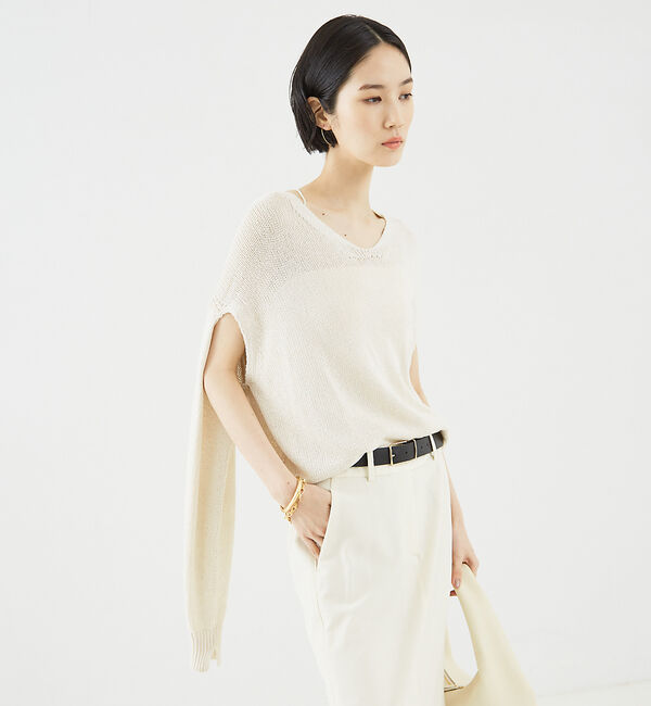 The Store by C' 「【COCUCA】リネンシルクプルオーバー」|ニット・セーター|