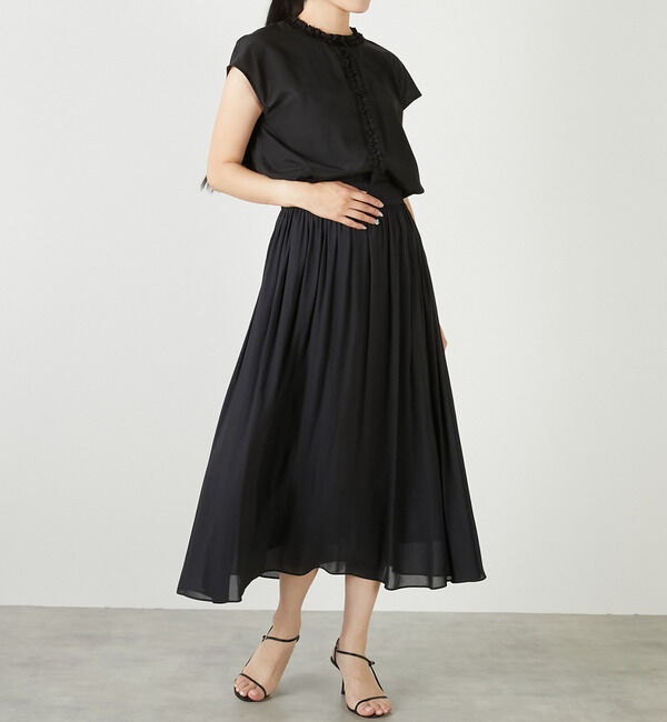 TIARA「ドライタッチギャザースカート」|スカート|