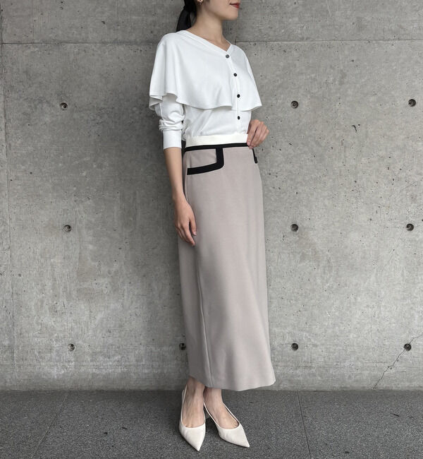 TIARA「Vネックケープニット」|ニット・セーター|