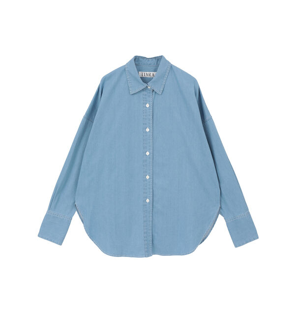 TIARA「デニムシャツ」|シャツ・ブラウス|ライトブルー