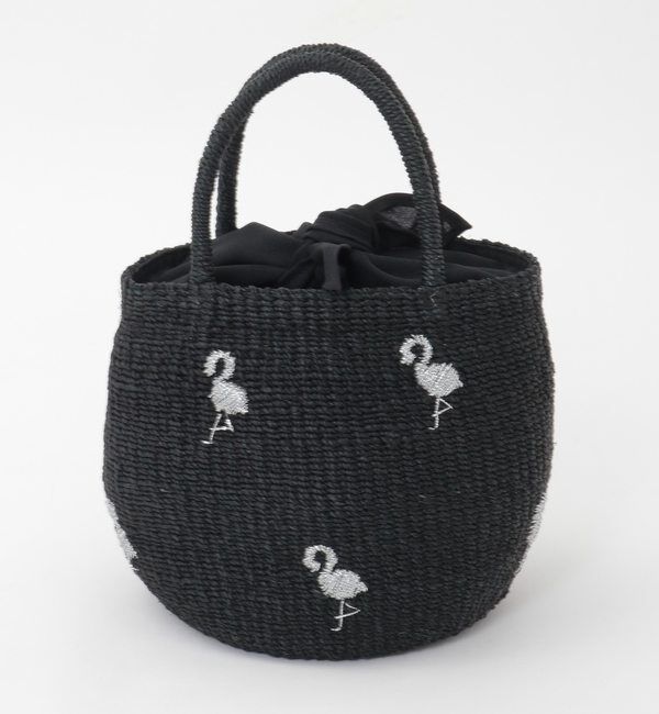 TIARA「【BAGMATI/バグマティ】フラミンゴかごバッグ（BBK26-SS12）」|かごバッグ|ブラック