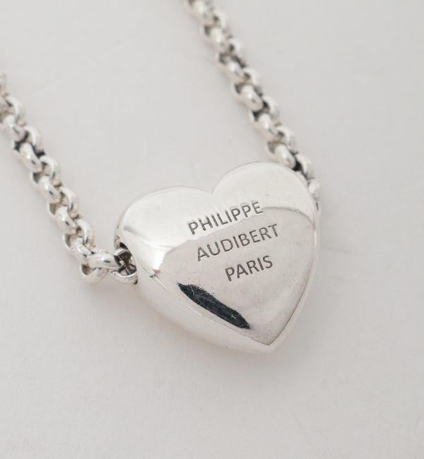 TIARA「【PHILIPPE AUDIBERT/フィリップオーディベール】ハートネックレス（COS6087:AR）」|ネックレス|