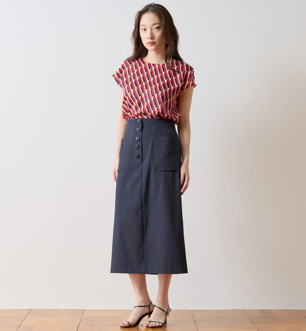 TIARA「フロントボタンタイトスカート」|スカート|