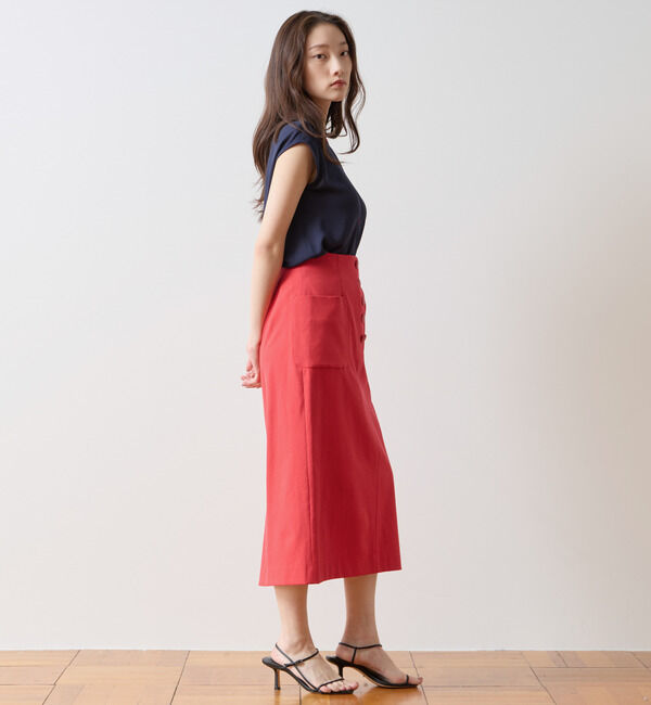 TIARA「フロントボタンタイトスカート」|スカート|