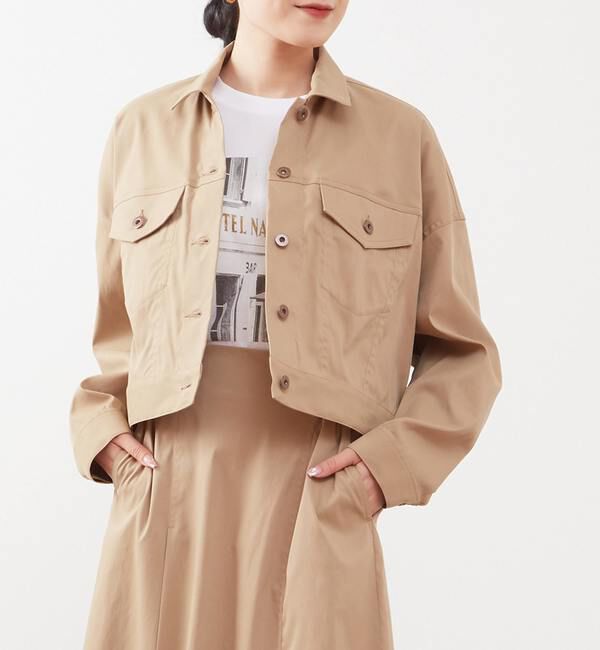 Liesse「クロップドブルゾン」|その他|ベージュ