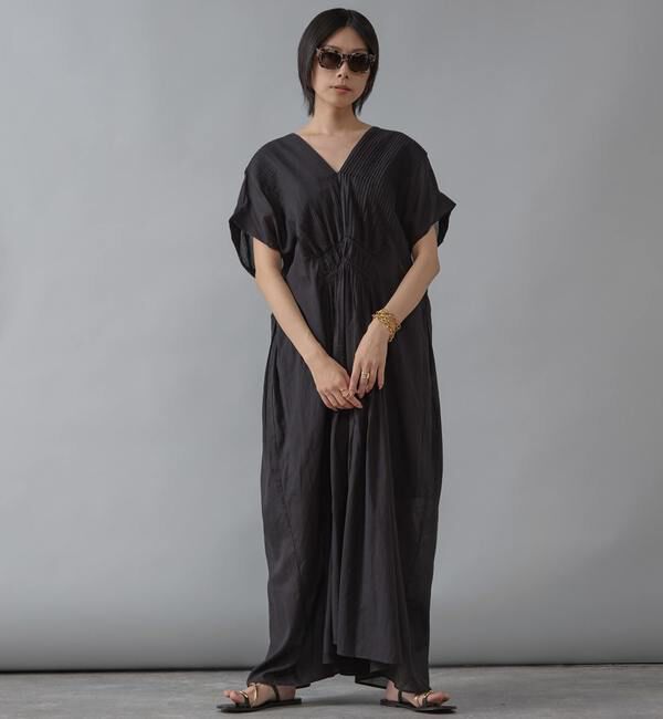 Liesse「【インド生産】ピンタックワンピース」|ワンピース|