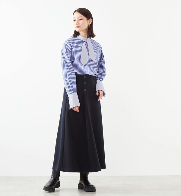 Soffitto「アンゴラ混フラノフリースAラインスカート」|スカート|