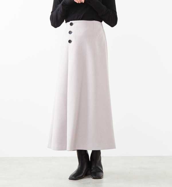 Soffitto「アンゴラ混フラノフリースAラインスカート」|スカート|