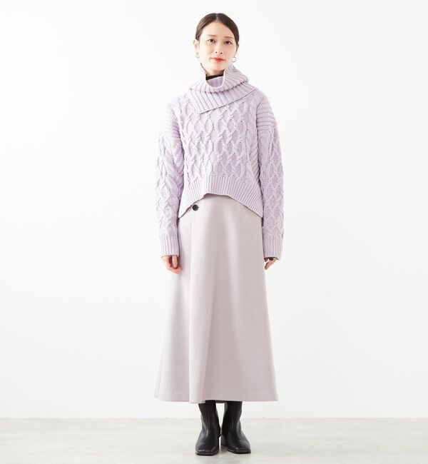 Soffitto「アンゴラ混フラノフリースAラインスカート」|スカート|