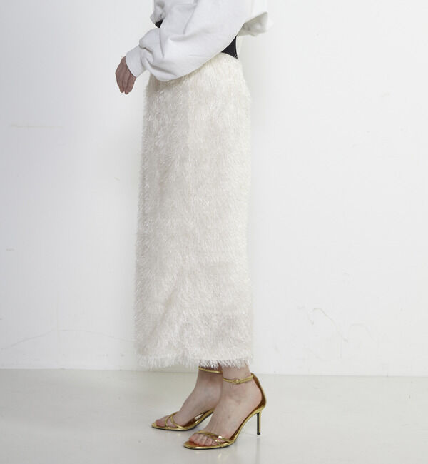 Soffitto「フリンジラメタイトスカート」|スカート|