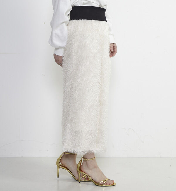 Soffitto「フリンジラメタイトスカート」|スカート|
