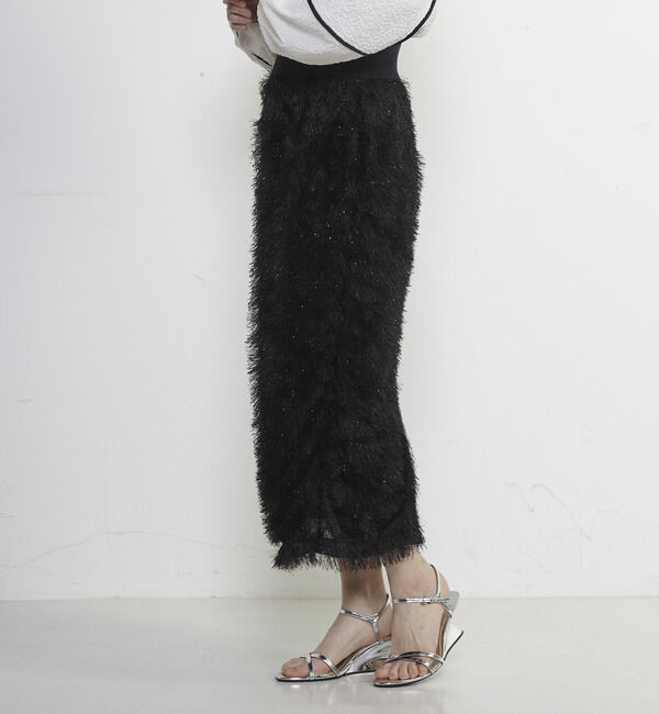 Soffitto「フリンジラメタイトスカート」|スカート|