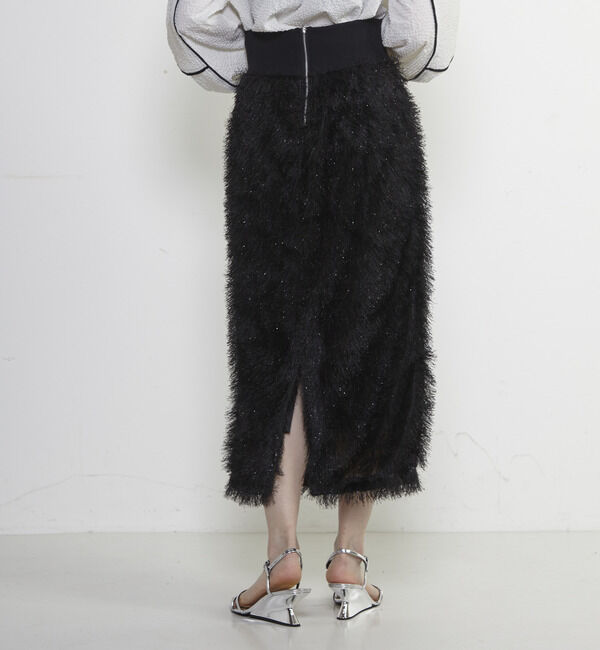 Soffitto「フリンジラメタイトスカート」|スカート|
