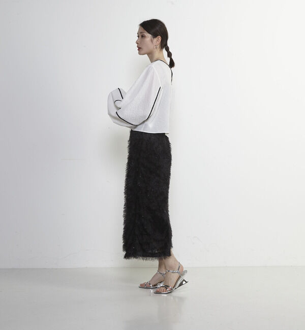Soffitto「フリンジラメタイトスカート」|スカート|