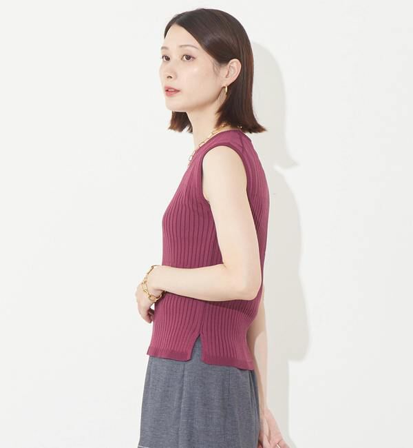 Soffitto「《定番》ランダムリブノースリーブニット」|ニット・セーター|