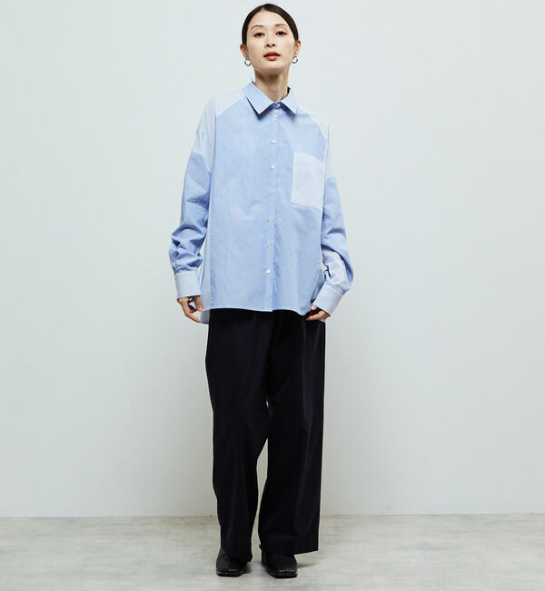 SOFFITTO「先染めストライプMIXシャツ」|シャツ・ブラウス|