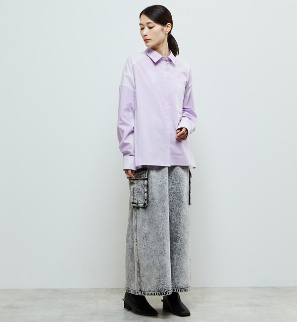 SOFFITTO「先染めストライプMIXシャツ」|シャツ・ブラウス|