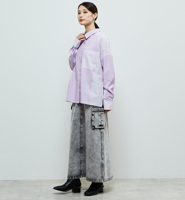 SOFFITTO「先染めストライプMIXシャツ」|シャツ・ブラウス|